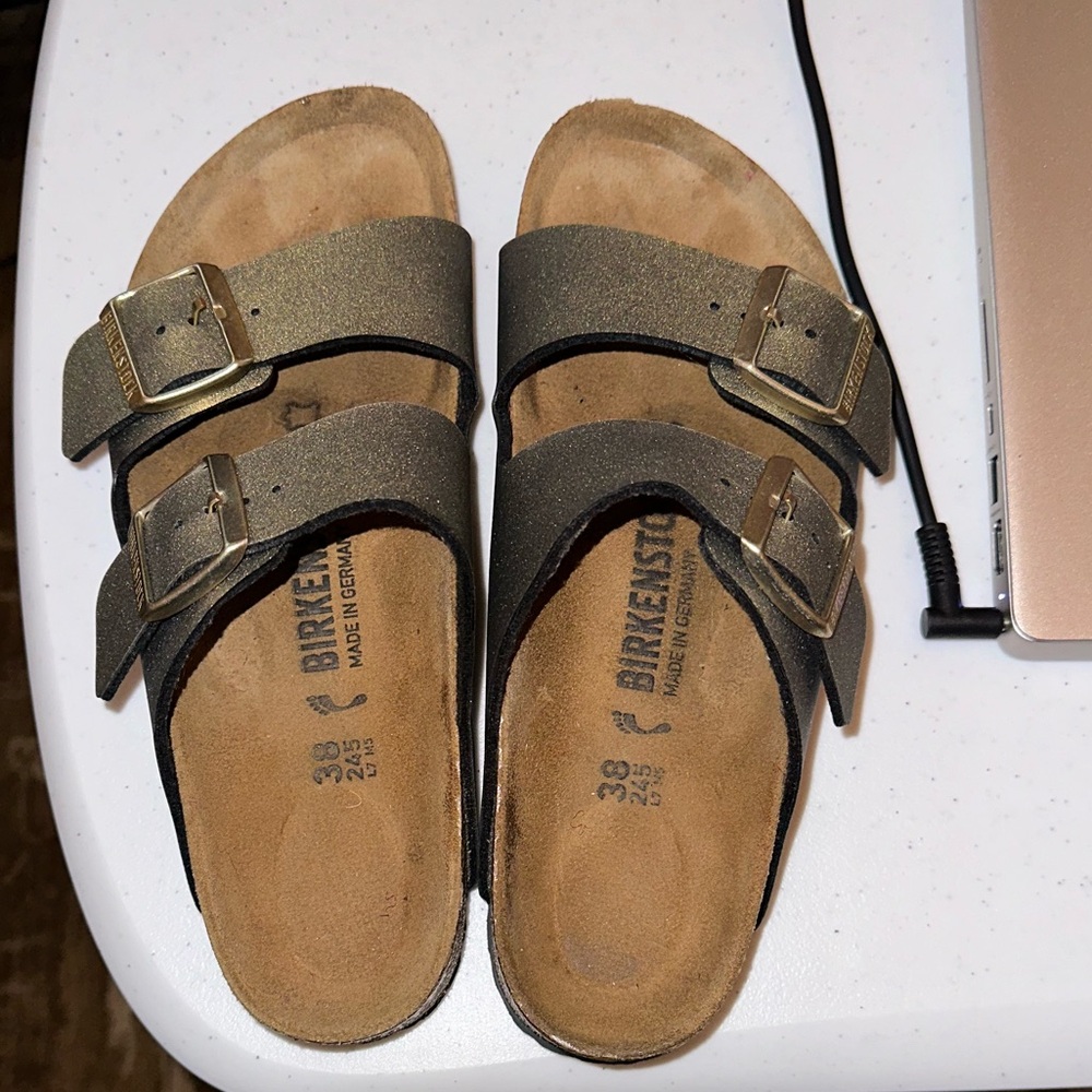 Birkenstock size 38 green sandals